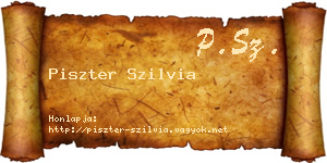 Piszter Szilvia névjegykártya